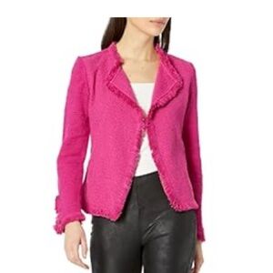 Nic+Zoe Fringe Mix Knit Jacket in Pink. In AMAZING used condition!!!
